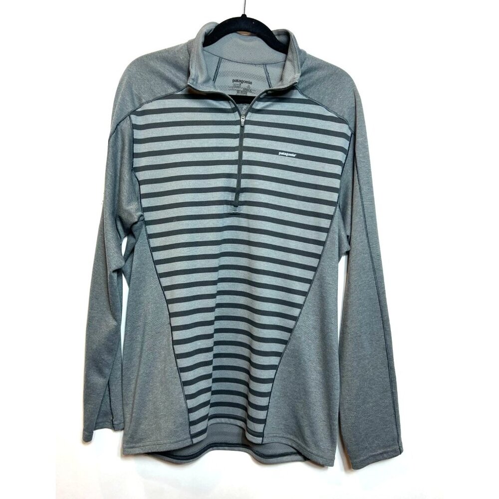 Patagonia Mens Capilene 3 Midweight 1/4 Zip Long Sleeve Shirt Striped Size XL